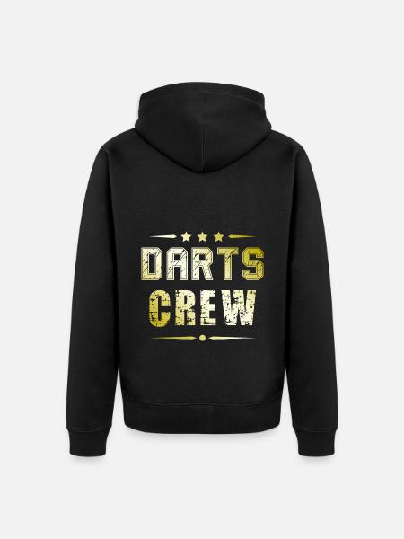 Darts Crew - Unisex Premium Bio Zip Hoodie - Schwarz