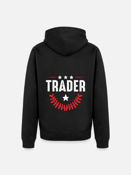Trader Beruf - Unisex Premium Bio Zip Hoodie - Schwarz