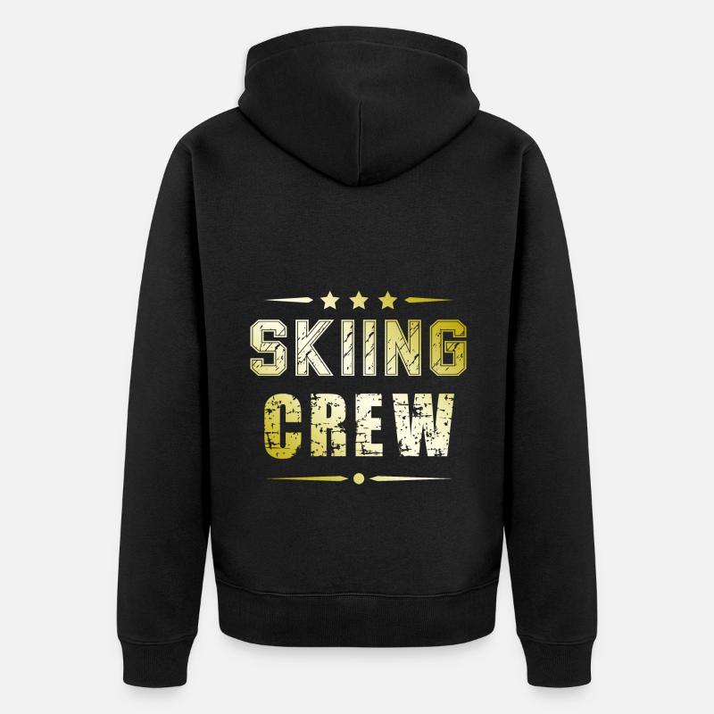 Équipe de ski - Veste à capuche bio Premium Unisexe - noir