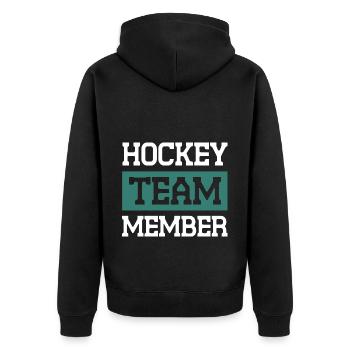 Équipe de hockey - Veste à capuche bio Premium Unisexe - noir - Dos - Nico (187cm)