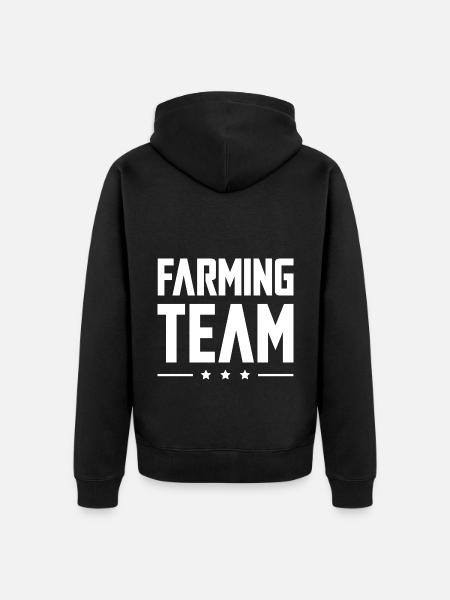 Farming Team - Unisex Premium Bio Zip Hoodie - Schwarz