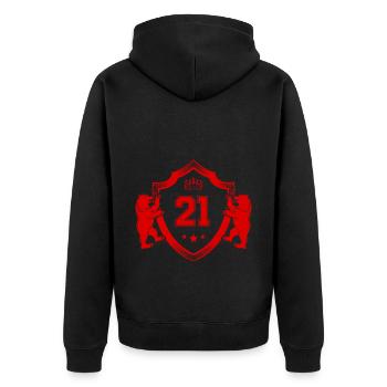 21 Nombre d’armoiries - Veste à capuche bio Premium Unisexe - noir - Dos - Nico (187cm)