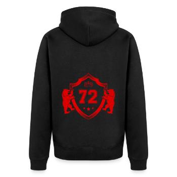 72 Nombre d’armoiries - Veste à capuche bio Premium Unisexe - noir - Dos - Nico (187cm)