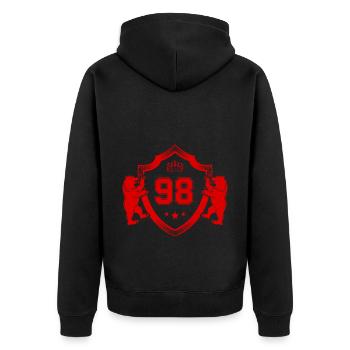 98 Numéro Armoiries - Veste à capuche bio Premium Unisexe - noir - Dos - Nico (187cm)