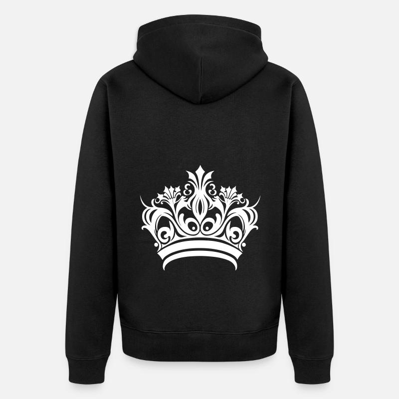 Symbole de la couronne - Veste à capuche bio Premium Unisexe - noir
