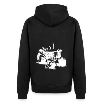 Tracteur Farmer Symbole Farmer - Veste à capuche bio Premium Unisexe - noir - Dos - Nico (187cm)