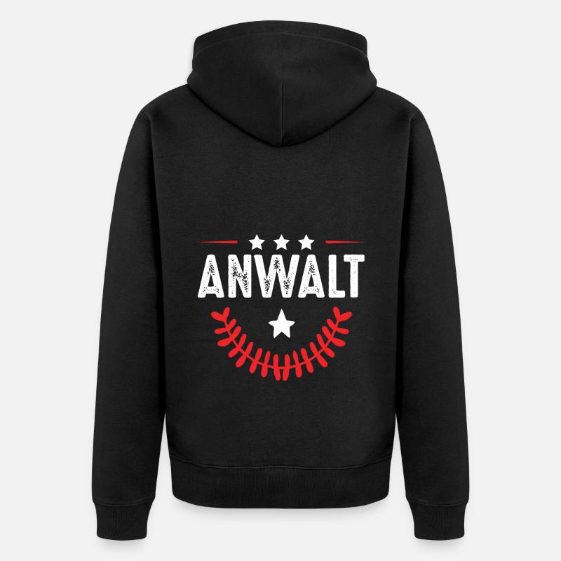 Anwalt Beruf - Unisex Premium Bio Zip Hoodie - Schwarz