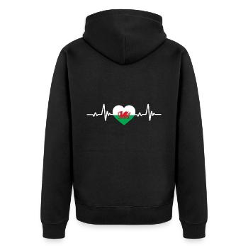 DRAPEAU DU PAYS DE GALLES ECG - Veste à capuche bio Premium Unisexe - noir - Dos - Nico (187cm)