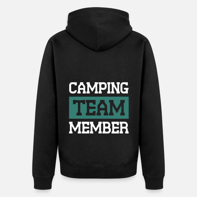 Équipe de camping - Veste à capuche bio Premium Unisexe - noir