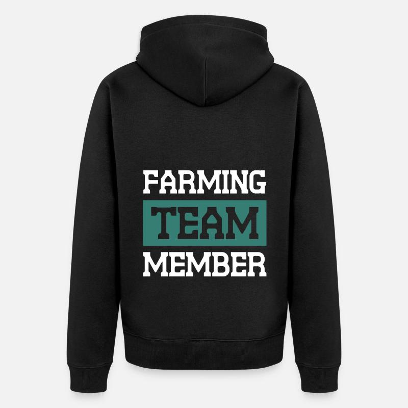 Équipe agricole - Veste à capuche bio Premium Unisexe - noir
