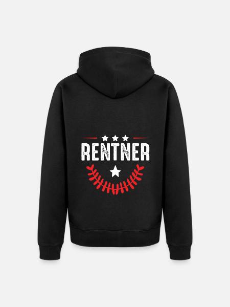 Rentner Rente - Unisex Premium Bio Zip Hoodie - Schwarz