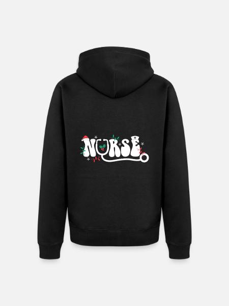 Nurse Christmas Outfit - Unisex Premium Organic Zip Hoodie - black