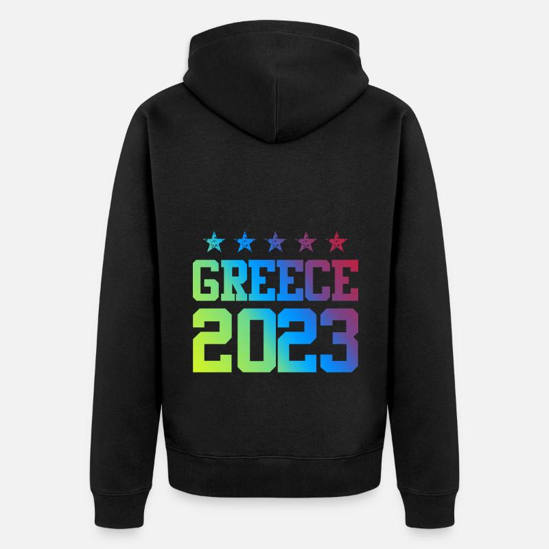 Grèce 2023 - Veste à capuche bio Premium Unisexe - noir