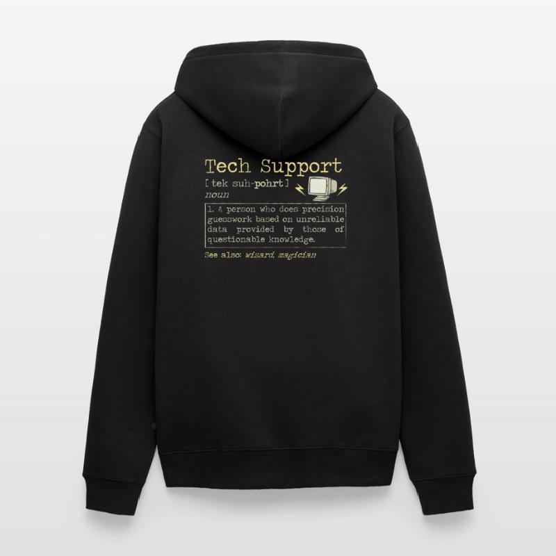 Tech Support | Ordinateur Helpdesk Technique Aide Veste à capuche bio Premium Unisexe