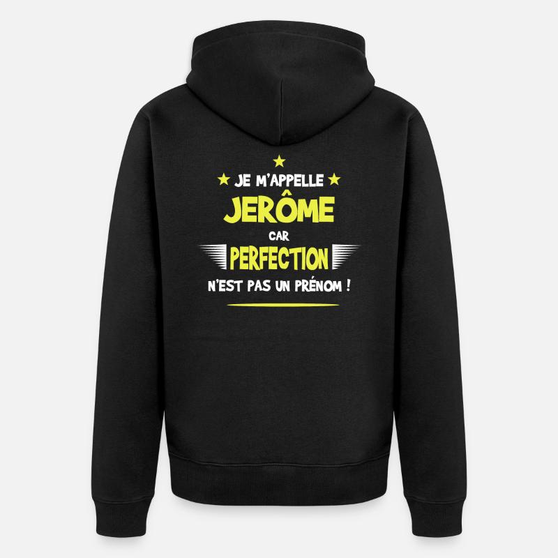 Jerôme cadeau humour et drôle - Veste à capuche bio Premium Unisexe - noir