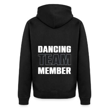 Dancing Team - Unisex Premium Bio Zip Hoodie - Schwarz - Hinten - Nico (187cm)