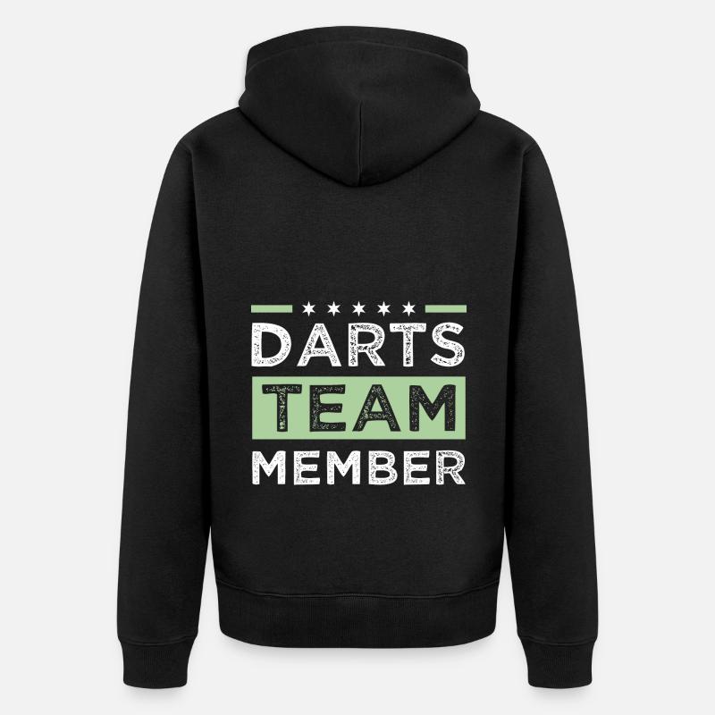 Équipe de fléchettes - Veste à capuche bio Premium Unisexe - noir