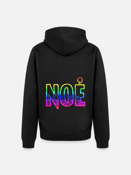 noe rs rainbow - Unisex Premium Organic Zip Hoodie - black