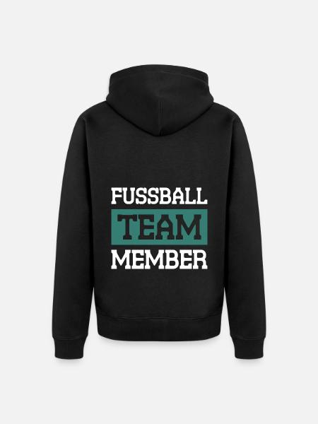 Fussball Team - Unisex Premium Bio Zip Hoodie - Schwarz