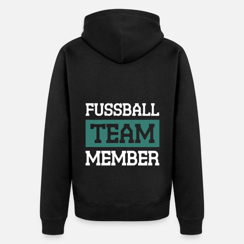 Équipe de football - Veste à capuche bio Premium Unisexe - noir