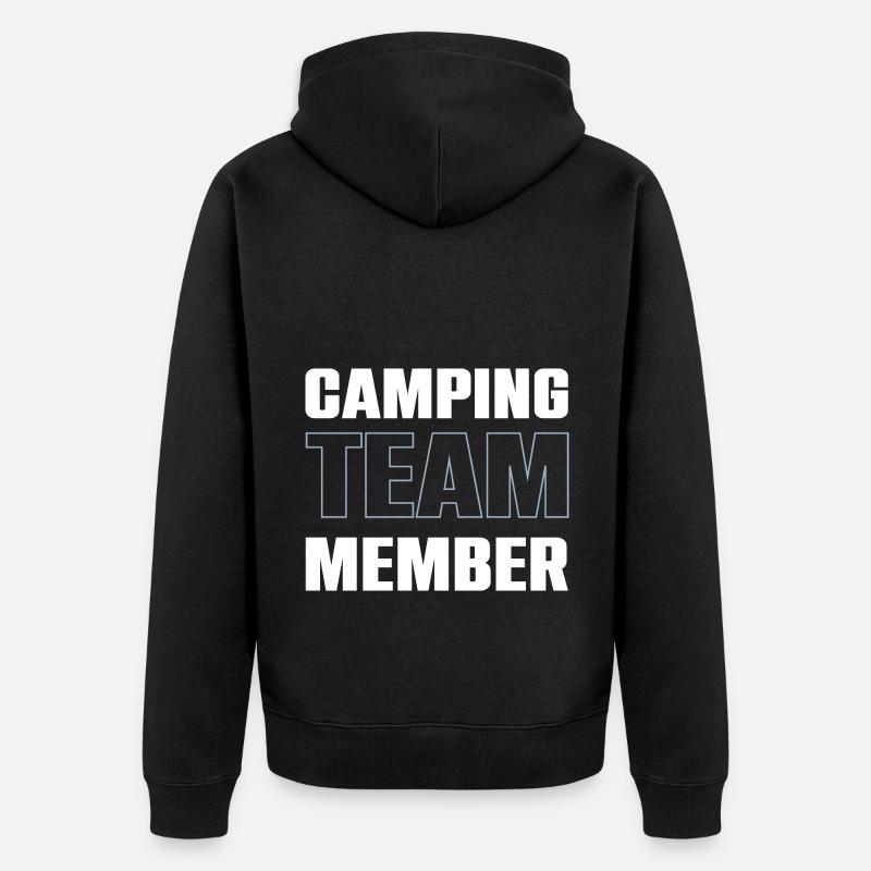 Équipe de camping - Veste à capuche bio Premium Unisexe - noir