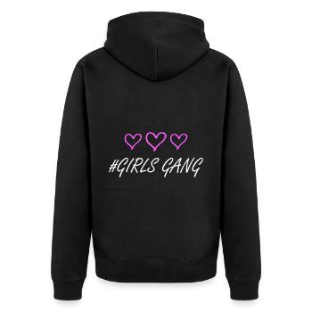 Girls Gang Girls Team Heart Love - Veste à capuche bio Premium Unisexe - noir - Dos - Nico (187cm)