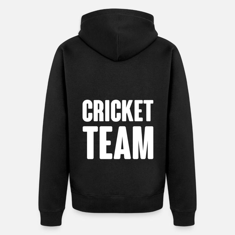 Équipe de cricket - Veste à capuche bio Premium Unisexe - noir