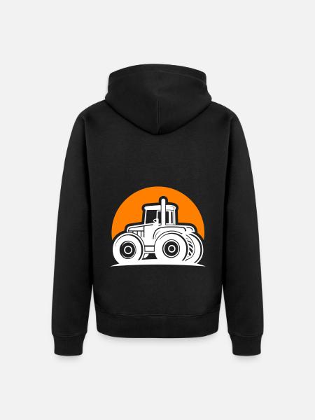 Traktor Symbol - Unisex Premium Bio Zip Hoodie - Schwarz