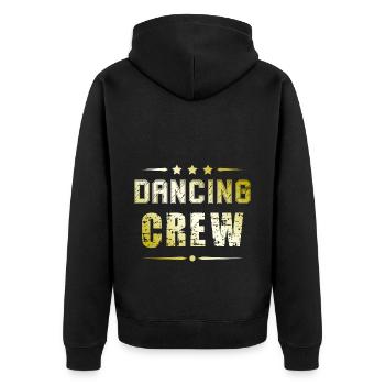 Dancing Crew - Unisex Premium Bio Zip Hoodie - Schwarz - Hinten - Nico (187cm)