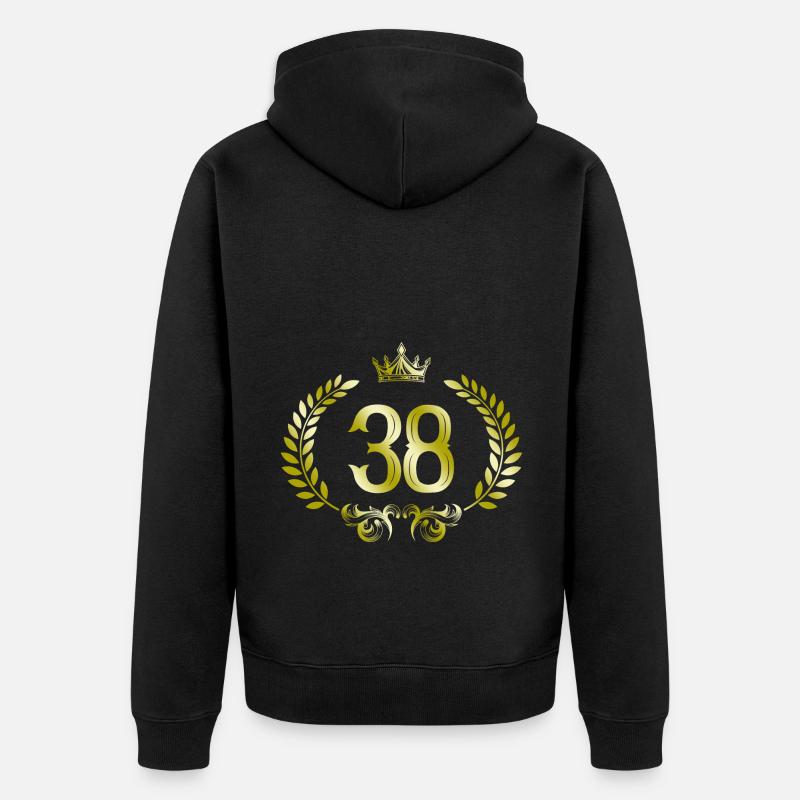 Couronne de 38 chiffres - Veste à capuche bio Premium Unisexe - noir