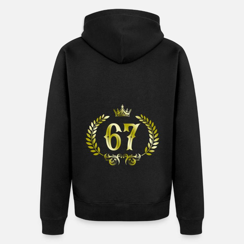 Couronne de 67 chiffres - Veste à capuche bio Premium Unisexe - noir