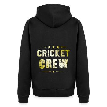 Équipe de cricket - Veste à capuche bio Premium Unisexe - noir - Dos - Nico (187cm)