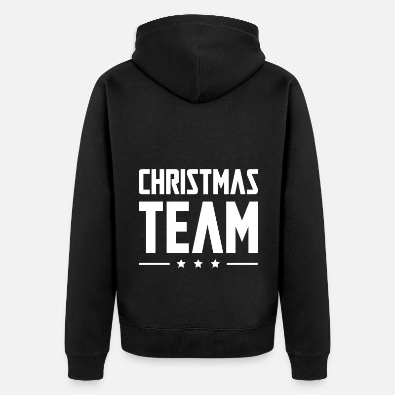 Équipe de Noël - Veste à capuche bio Premium Unisexe - noir