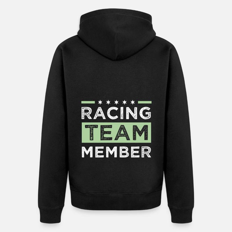 Équipe de course - Veste à capuche bio Premium Unisexe - noir