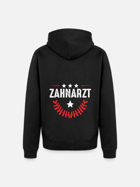 Zahnarzt Beruf - Unisex Premium Bio Zip Hoodie - Schwarz