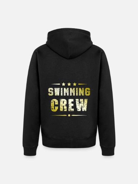 Swimming Crew - Unisex Premium Organic Zip Hoodie - black