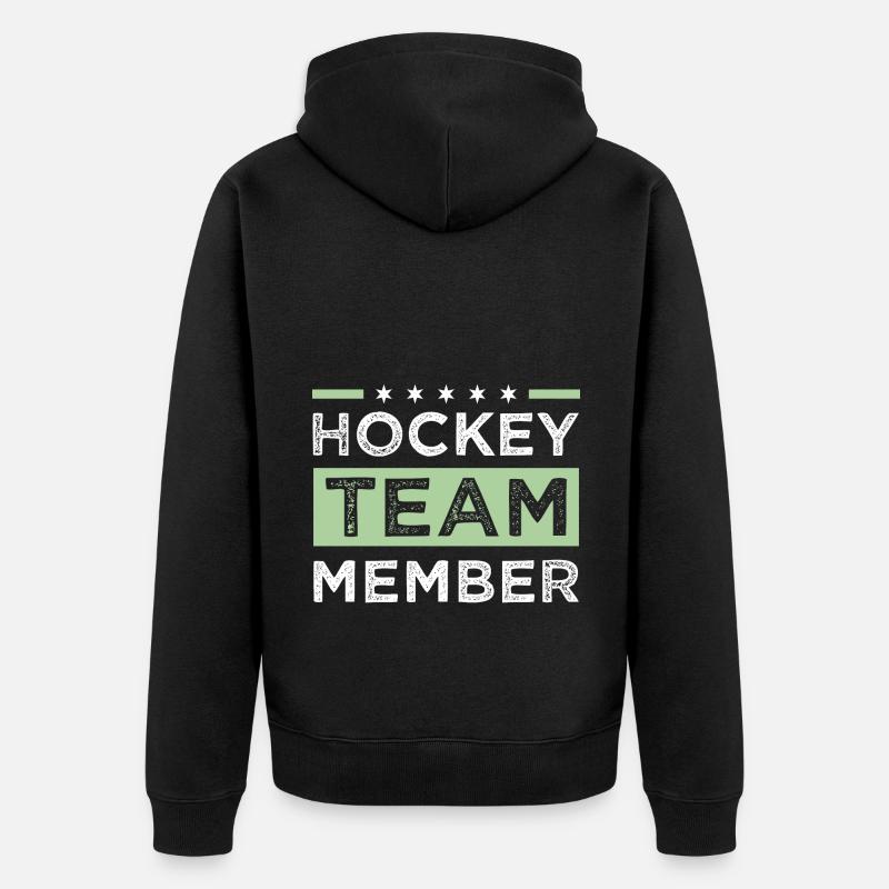Équipe de hockey - Veste à capuche bio Premium Unisexe - noir