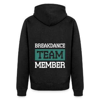 Équipe de breakdance - Veste à capuche bio Premium Unisexe - noir - Dos - Nico (187cm)