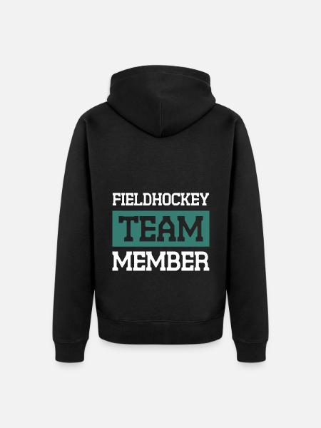 Field hockey team - Unisex Premium Organic Zip Hoodie - black
