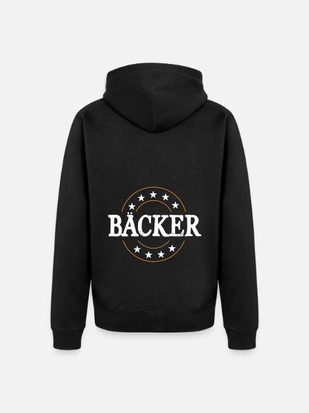 Bäcker Beruf - Unisex Premium Bio Zip Hoodie - Schwarz