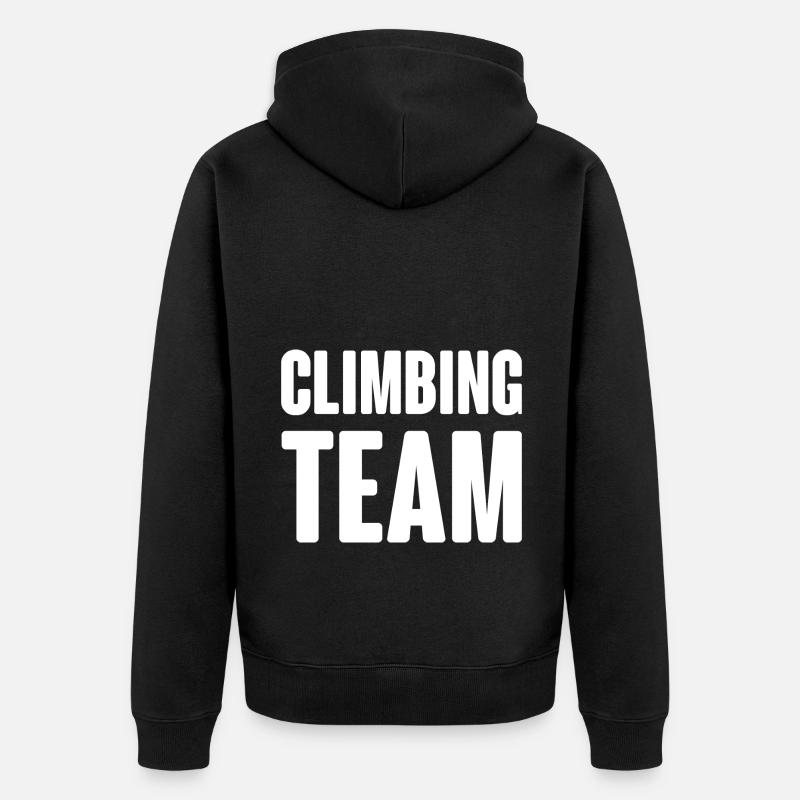 Climbing Team - Unisex Premium Bio Zip Hoodie - Schwarz
