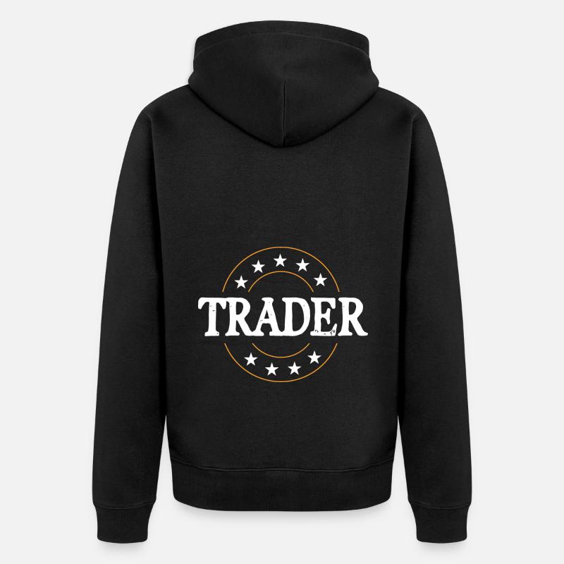 Trader Beruf - Unisex Premium Bio Zip Hoodie - Schwarz