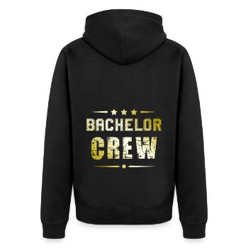 Équipage Bachelor - Veste à capuche bio Premium Unisexe - noir - Dos - Nico (187cm)