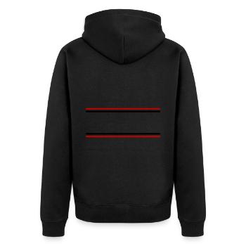 Line Symbol Stroke - Unisex Premium Organic Zip Hoodie - black - Back - Nico (187cm)