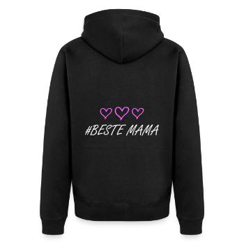 Meilleur amour de cœur de maman - Veste à capuche bio Premium Unisexe - noir - Dos - Nico (187cm)