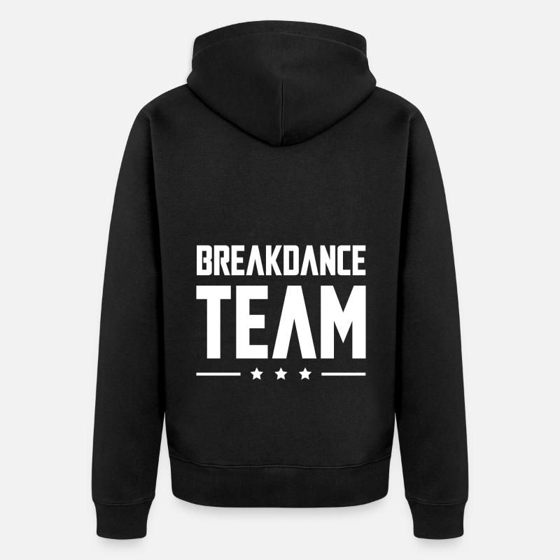 Breakdance Team - Unisex Premium Bio Zip Hoodie - Schwarz