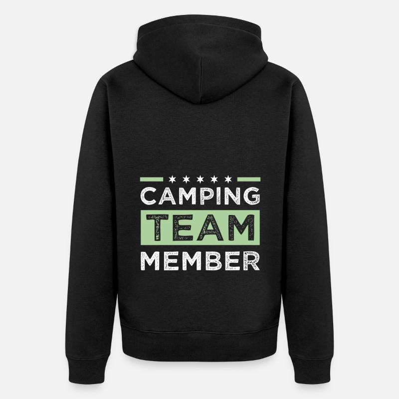 Équipe de camping - Veste à capuche bio Premium Unisexe - noir