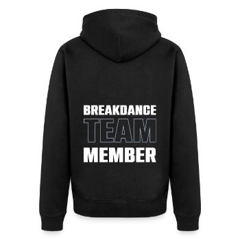Équipe de breakdance - Veste à capuche bio Premium Unisexe - noir - Dos - Nico (187cm)