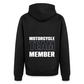 Équipe moto - Veste à capuche bio Premium Unisexe - noir - Dos - Nico (187cm)