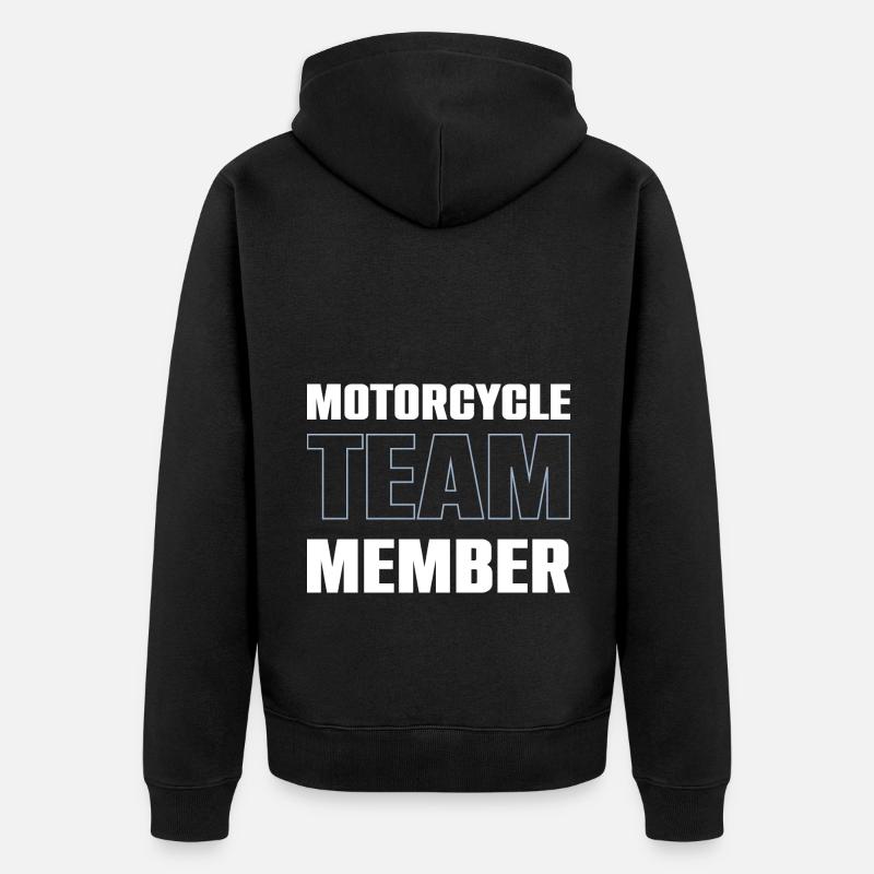 Équipe moto - Veste à capuche bio Premium Unisexe - noir